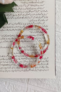 Sunset Bloom-Red & Yellow Flower Bangles