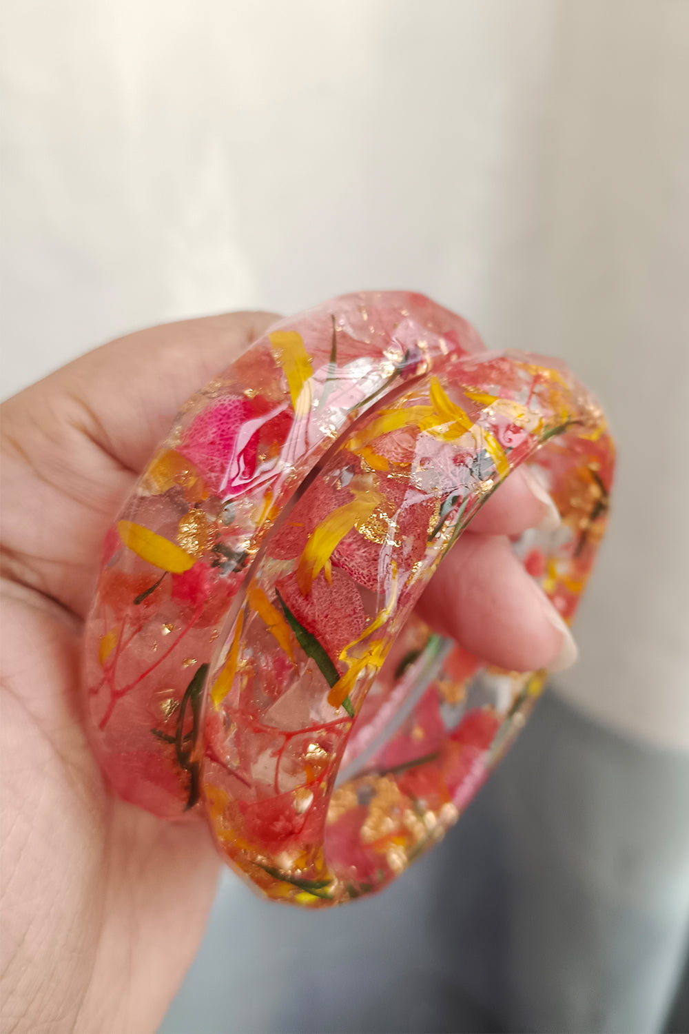 Gul-e-Haya - Peach Flower Bangles