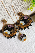 Black Daisy Oxidized Resin Jewelry