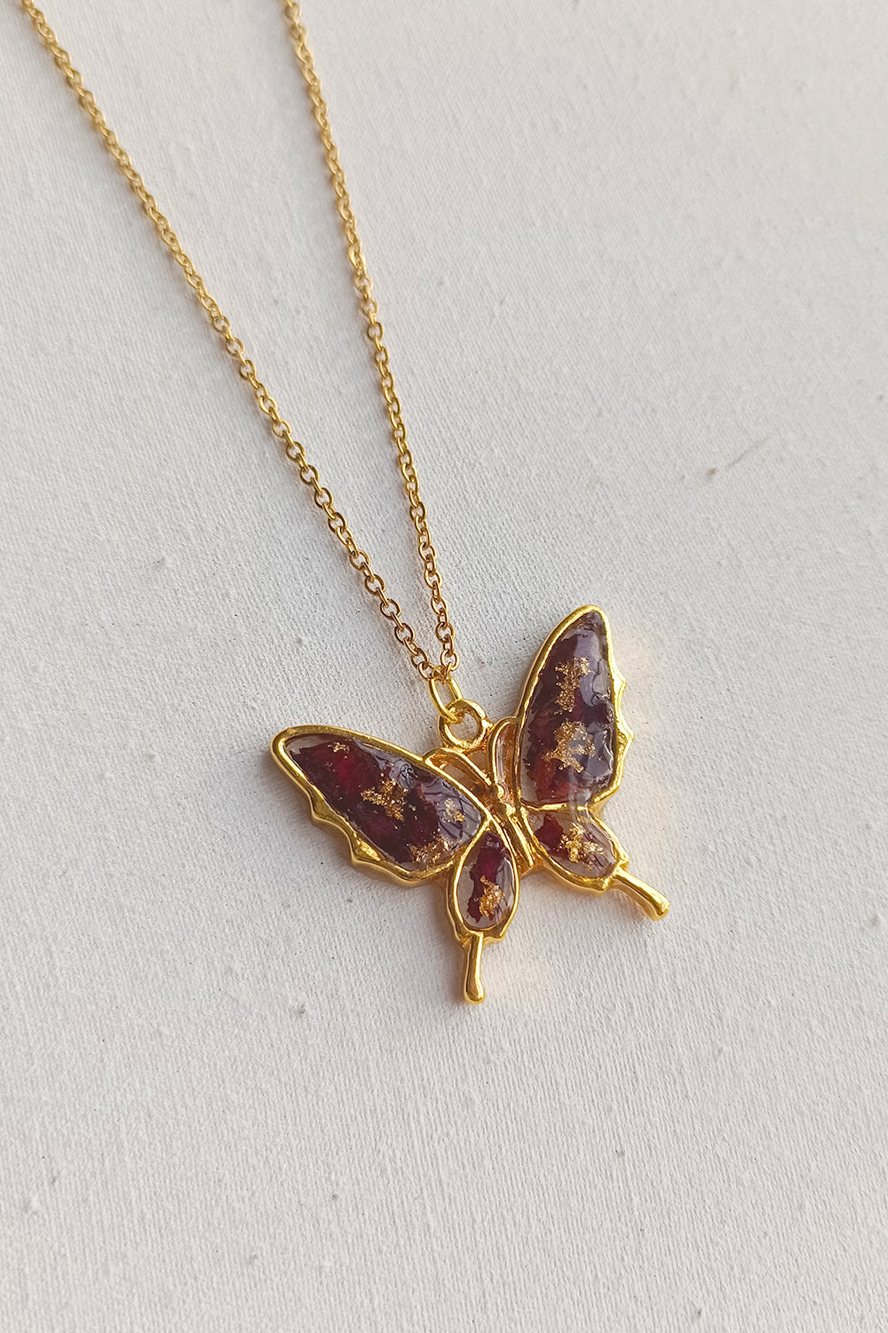 Butterfly Pendant - Rose Preserved