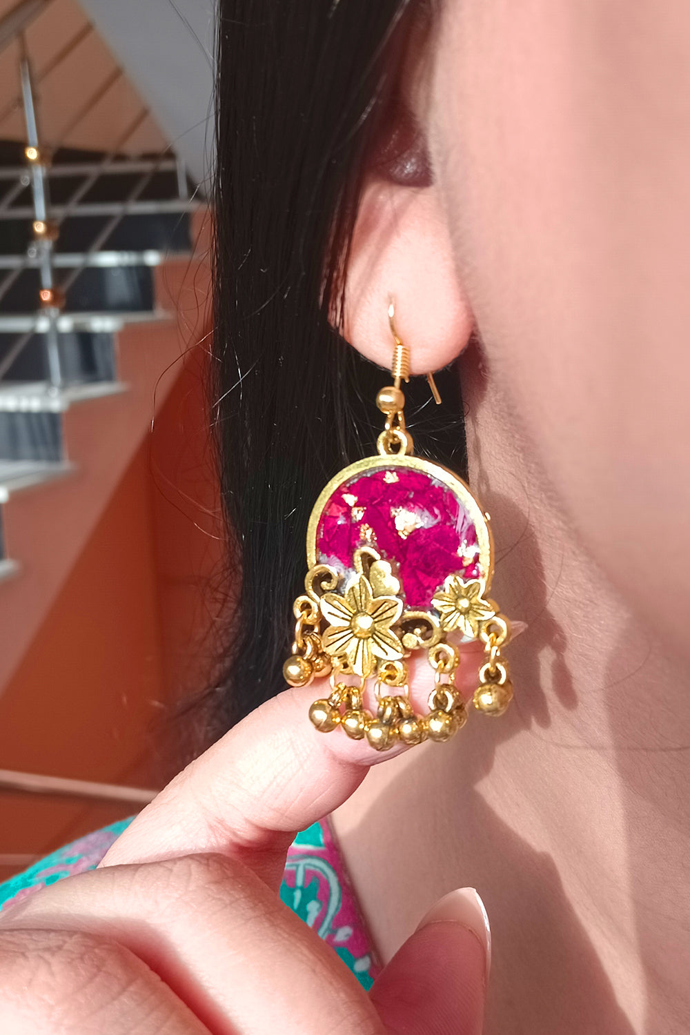 MIni Rose preserved Earing