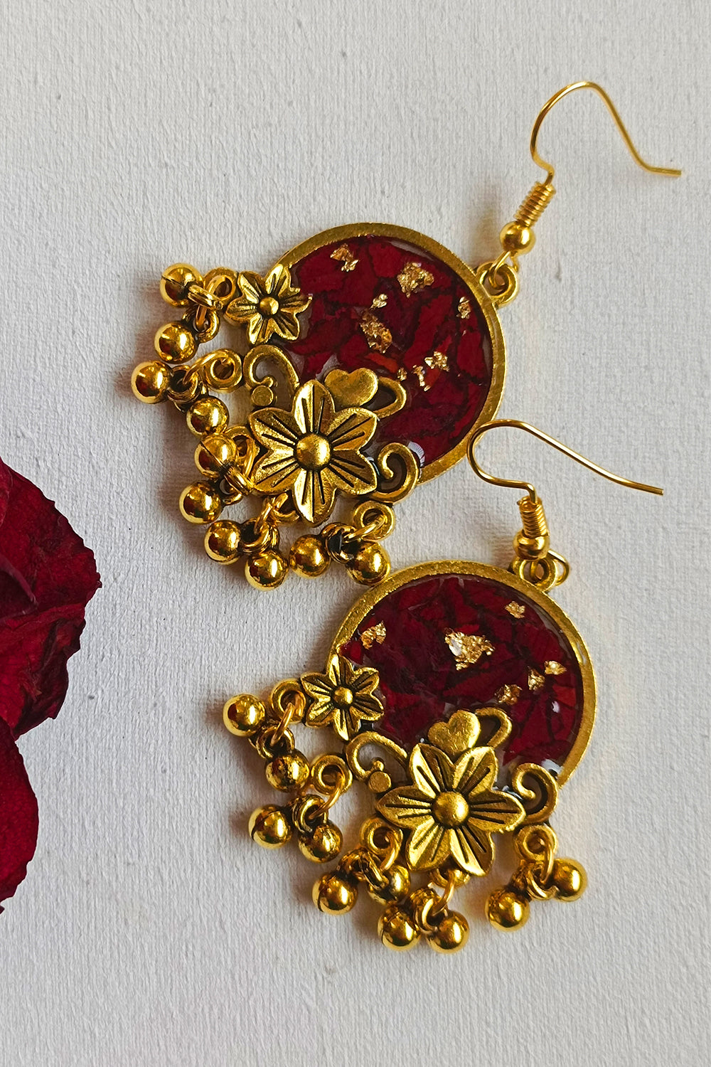 MIni Rose preserved Earing