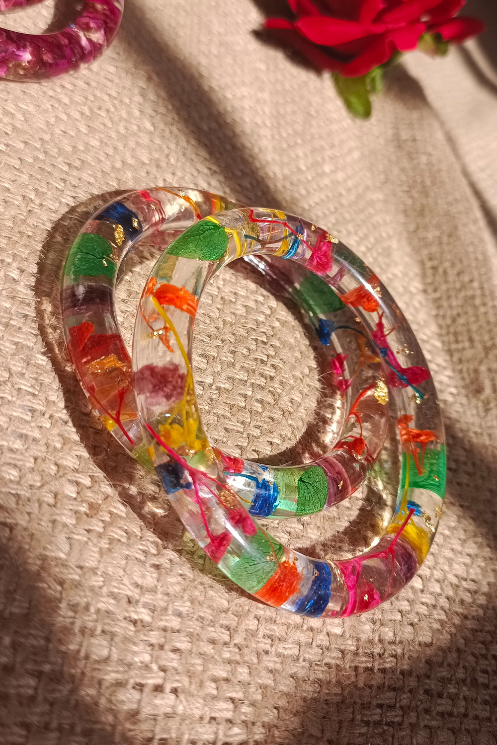 Phoolon ki Mehfil- Multi color flower bangles