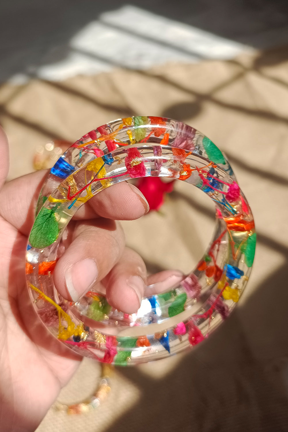 Phoolon ki Mehfil- Multi color flower bangles